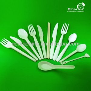 100 biodegradable and compostable corn starch cutlery