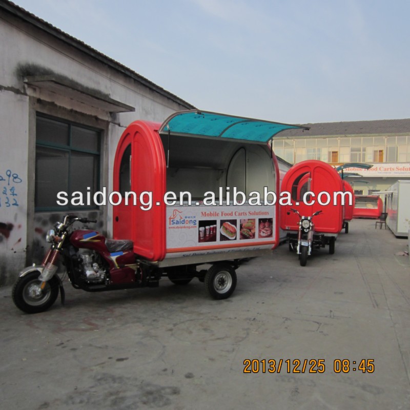 Three wheeled motorcycle FOOD CARTS,China SAIDONG price supplier 21food