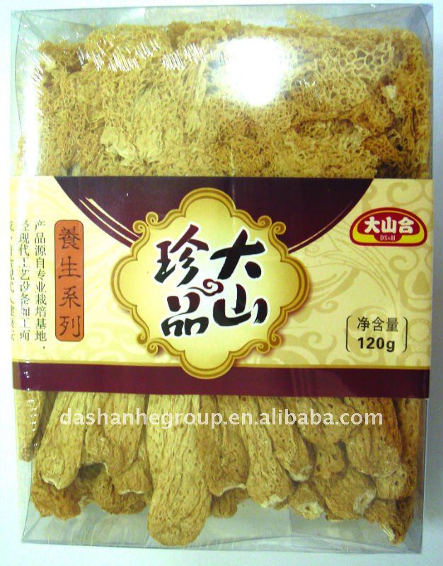 Dried bamboo fungus and long net stinkhorn turkish food product
