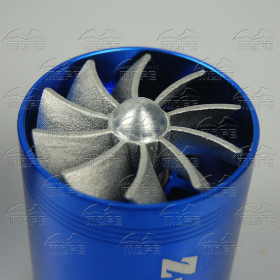 FZ 1 Universal Air Intake Dual Propeller Turbonator Fuel Saver Fan Blue DSC_0041