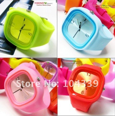 Mulan'S FREE SHIPPING Top Selling 5 Types Jelly Silicone Watch 100pcs/lot Free Shipping