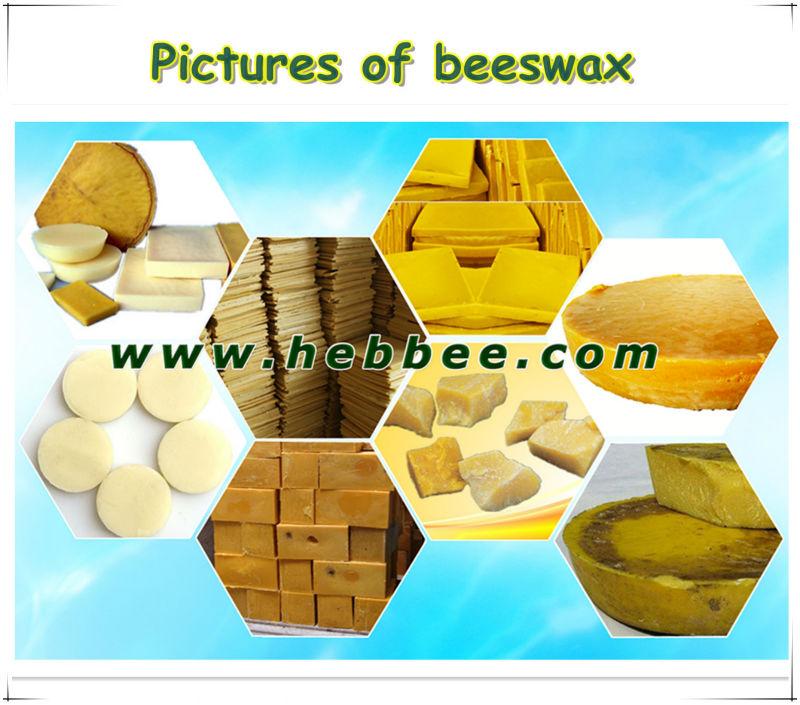 yellow and block crude beeswax