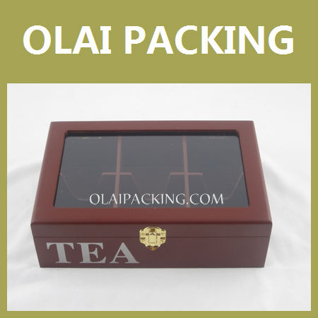 高品質光沢12付きギフトボックス木製茶茶の包装のための細胞仕入れ・メーカー・工場