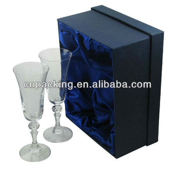 fancy custom design cardboard gift boxes for champagne glasses