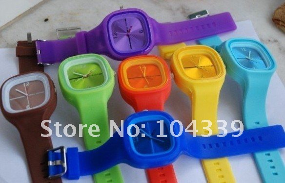 Mulan'S FREE SHIPPING Top Selling 5 Types Jelly Silicone Watch 100pcs/lot Free Shipping