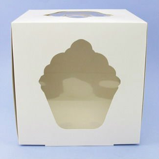 white window box for 3D cupcake