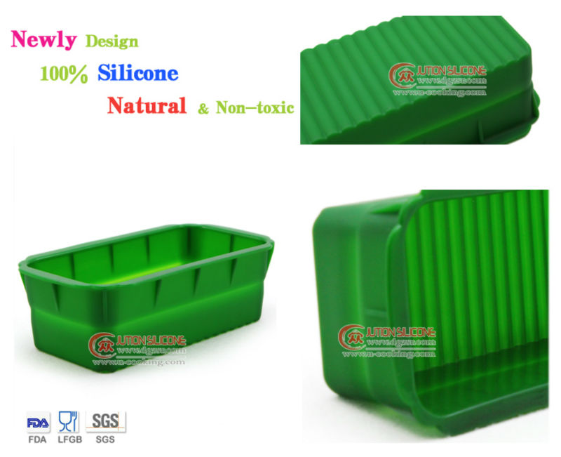 Large Green Square Practical Silicon Molds For Cake Decorating
