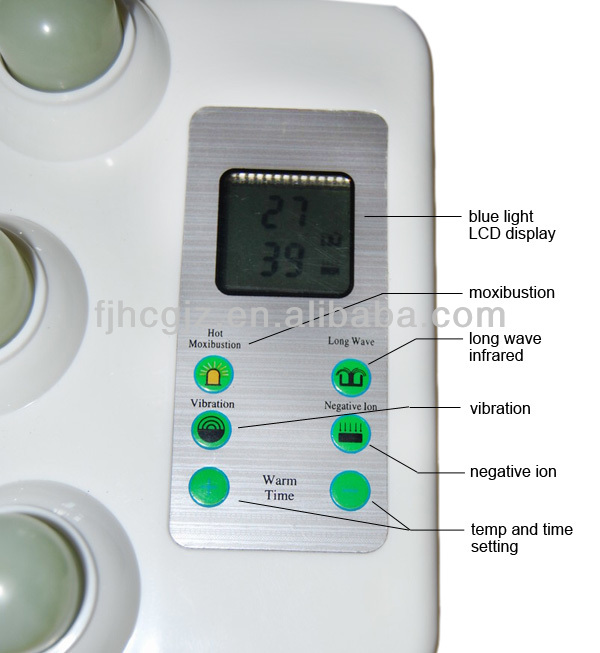 infrared heated vibration,moxibustion and negative ion 12 balls jade projector