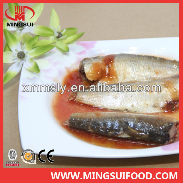 Canned sardine in tomato sauce 125-85g ,easy lid ,printed label ,50tins/ctn,3200ctns/20gp