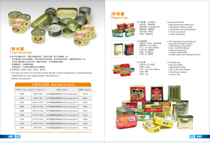 Square lid for sardine can