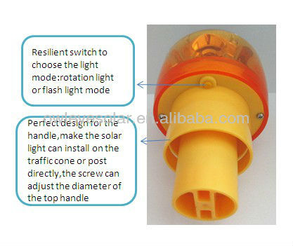 ソーラーled工事灯(6led)/道路保安灯/工事現場灯/交通安全用品/照明ライト問屋・仕入れ・卸・卸売り