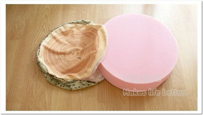 Green Log poplar tree stump Pillow-013-OMG-07
