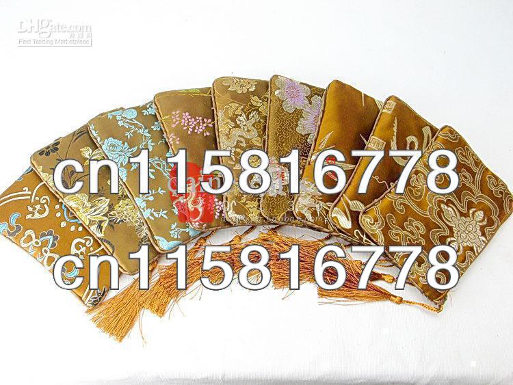 Best iphone Cover Universal Cell Phone Pouch Silk Tassel Zipper Storage Bag 10pcs/lot mix color Free