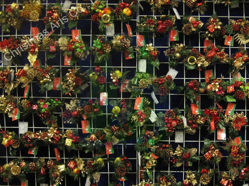 Wholesale Felt Flower Glitter Christmas Wreath Decorations Picks Buy