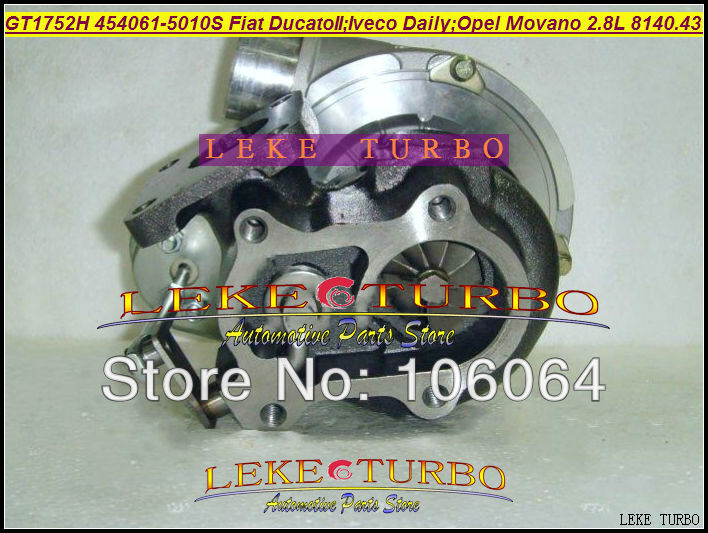 GT1752H 454061-5010S Fiat Ducato II;IVECO DAILY;OPEL Movano;Master II 2.8L TD 8140.43 TURBO turbocharger-