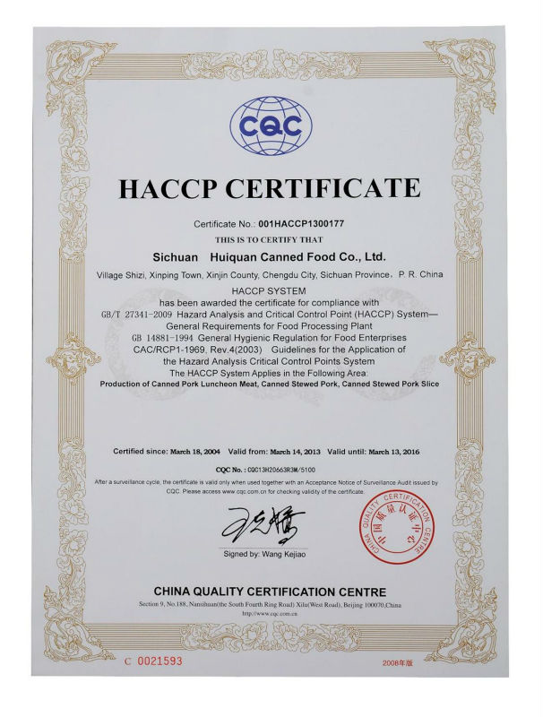 our certificates