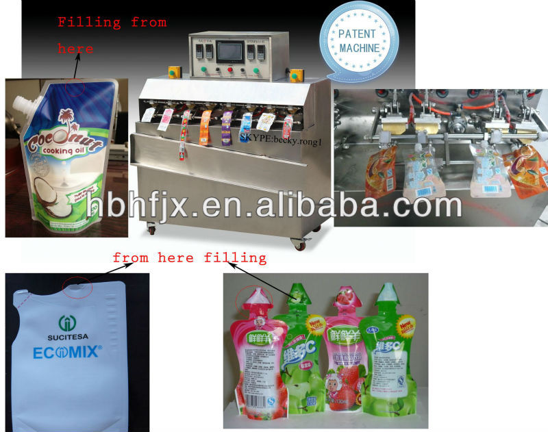 Natural Coconut Water Drink premade bag filling and sealing packing machine