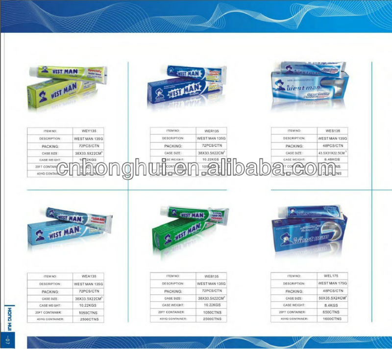 一般的な用途でさまざまな市場で毎日の使用歯磨き粉 問屋・仕入れ・卸・卸売り