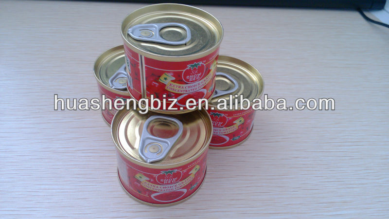 chinese bulk tin tomato paste 70g