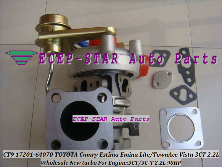 CT9 17201-64070 17201-64071 TURBINE TURBO Fit For TOYOTA Camry Lite TownAce Vista Emina Lucida 3CT 3C-T 2.2L 90HP turbocharger (2)