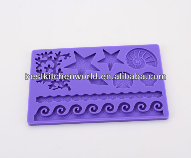 2014 New Design Flower Fondant Cake Decoration Mold