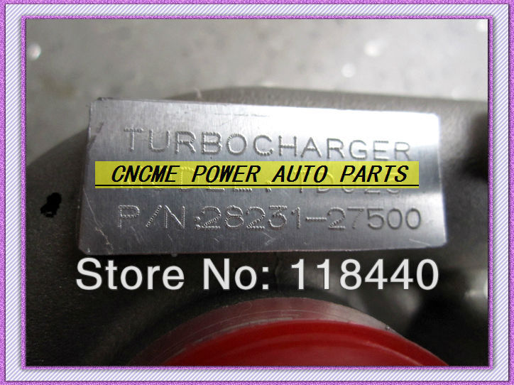TURBO TD025 49173-02610 28231-27500 TurbochargerHYUNDAI Accent Matrix KIA Cerato CRDi 2001-05 109HP D3EA 1.5L CRDI (2)