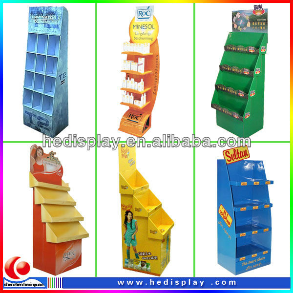 hook stand display/marshmallow corrugated pegboard display/paper display with hooks