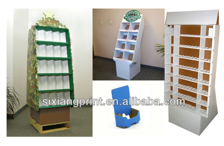 Supermarket chewing gum retail corrugated counter display