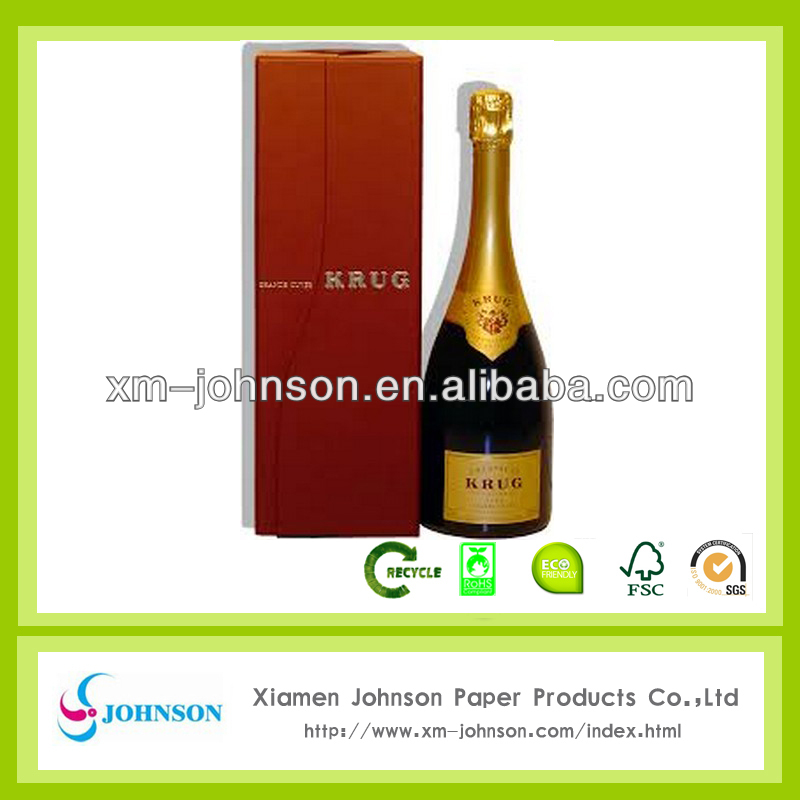 red color champagne box one bottle