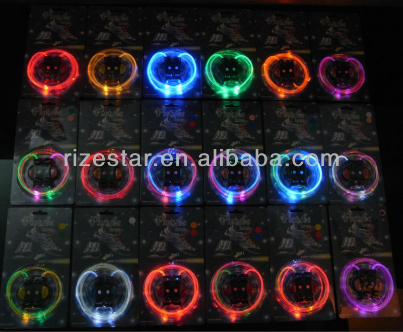 最新ホットなデザイン、 2色ミックスをled点滅靴ひも、問屋・仕入れ・卸・卸売り