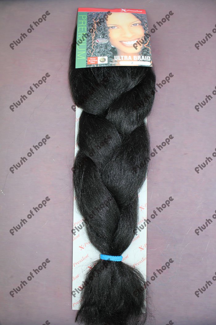 Free Shipping X-pression ULTRA BRAID High Temperature Fiber Synthetic Hair Extension Braid Fringe Hair Braid 52inch 120gram