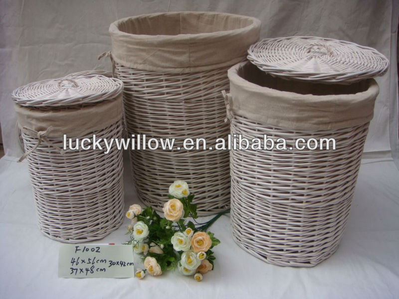 2013 latest new design willow wicker laundry basket with lid and