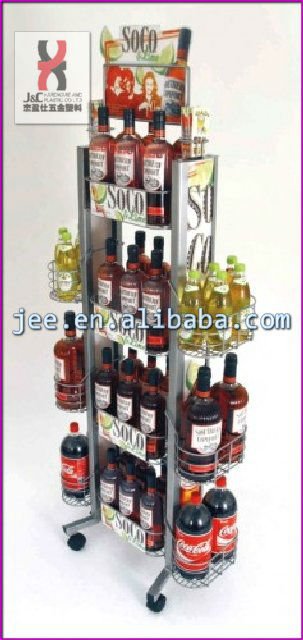 Christmas Promotion Eiffel Red Wine Display Rack/OEM Shop Decorative Metal Whisky Liquor Display Holder/Wine Display Stand