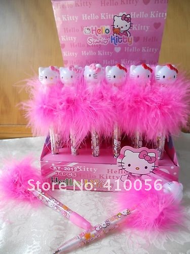 Wholesale - Lovely 36 x Hello Kitty ball point pens set w/light with Box Wholesale - Lovely 36 x Hello Kitty ball point pens set w/light with Box