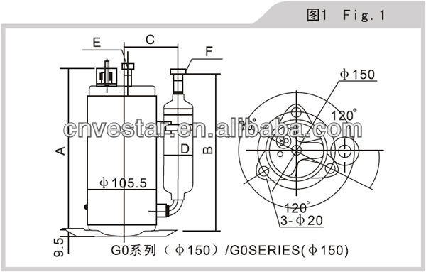R134A AC回転式圧縮機60Hz 115V QM-C104問屋・仕入れ・卸・卸売り