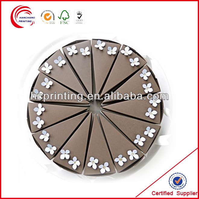 custom made fancy Luxury cardboard Coated paper cake box