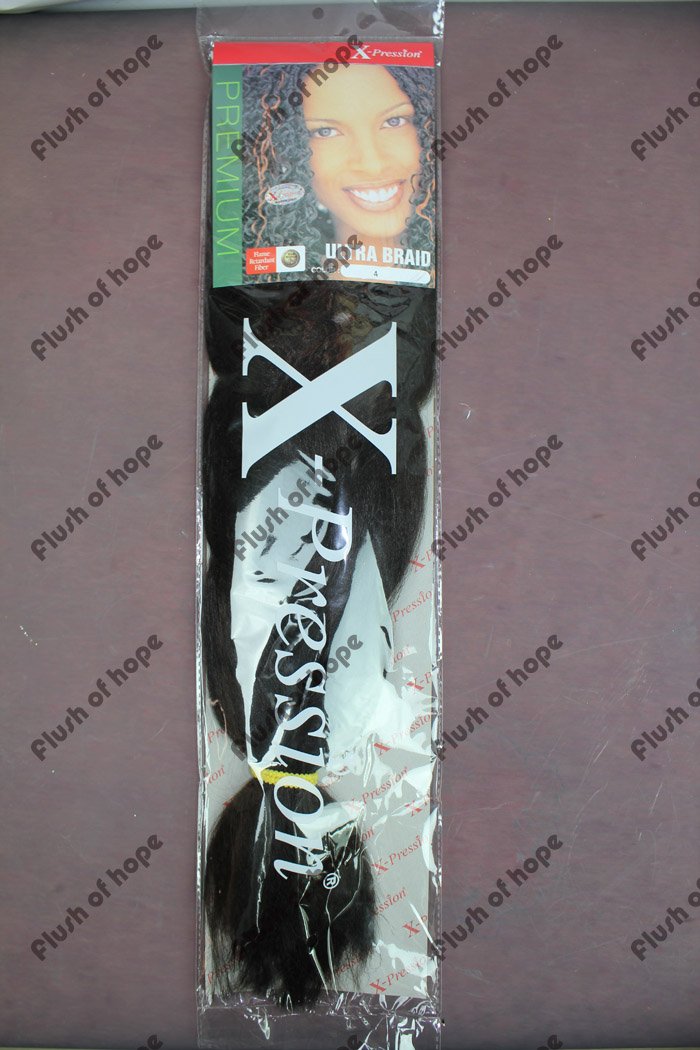 Free Shipping X-pression ULTRA BRAID High Temperature Fiber Synthetic Hair Extension Braid Fringe Hair Braid 52inch 120gram