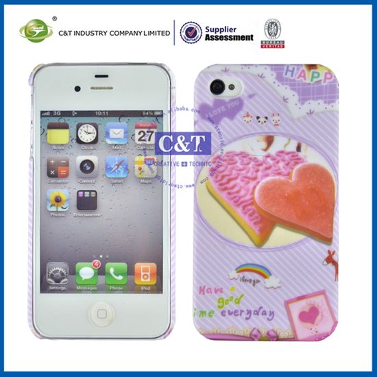 Lollipop Heart Pattern PC Case for apple iphone 4