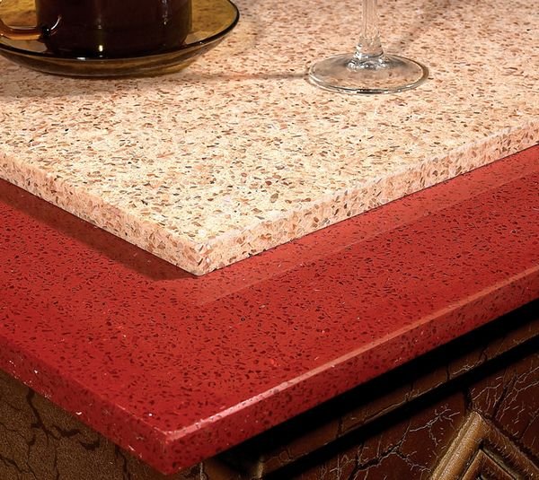 Red quartz stone, solid surface, kitchen countertop,building material
