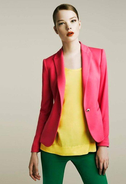 Free Shipping 2012 New Arrival Women Suit with Pink, Orange Colors, Made of Cotton & Spandex with Lining, Vogue, Refresh WW1805