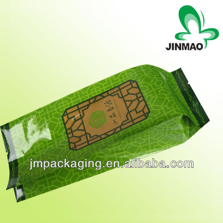 High quality and custom printed aluminium foil side gusset plastic bag/tea bag packing
