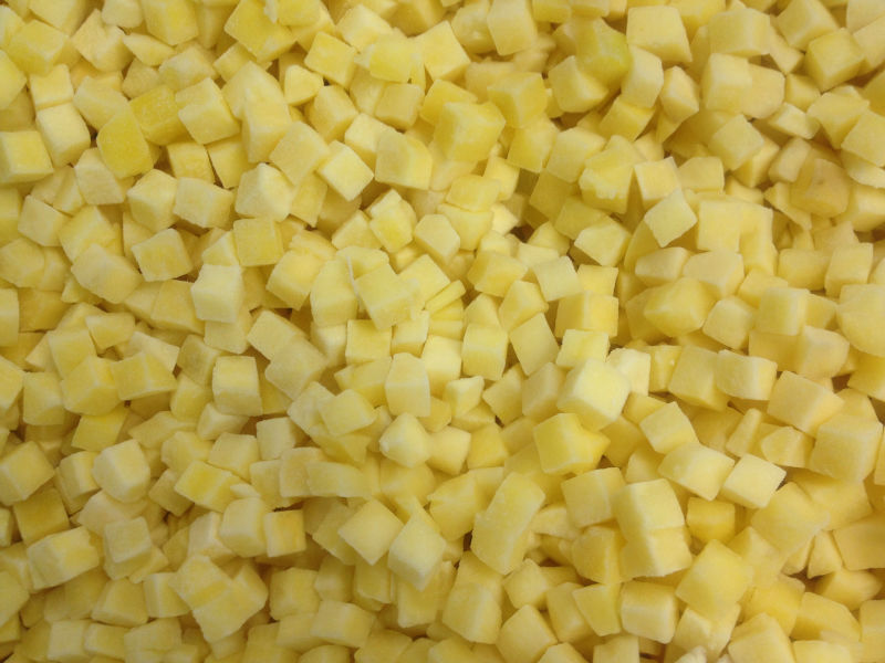 Frozen potato dices for mixed vegetables