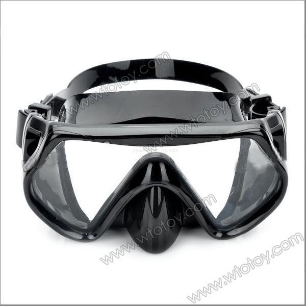Scuba Diving Snorkeling Silicone Mask Set(Black) 12579