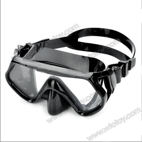 Scuba Diving Snorkeling Silicone Mask Set(Black) 12579