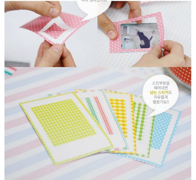 16set/lot (20pcs/set), pola09 photo decoration sticker, pastel color 20pcs, photo sticker,sticer labe, (ss-1558)