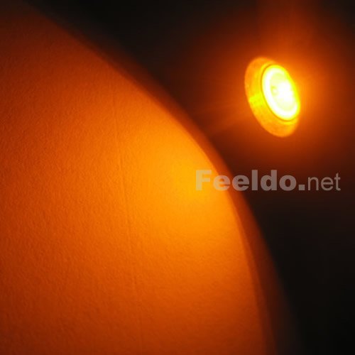 T10 1.5W 194 168 SMD High Power Car LED Lamps Free Shipping Amber (#950)