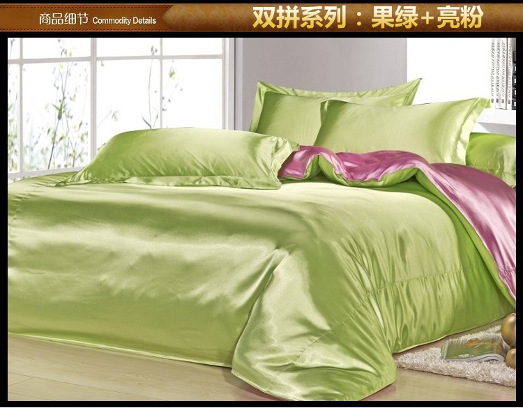 WholesaleLuxury Deep Purple Silk Satin Bedding Sets King Size Queen