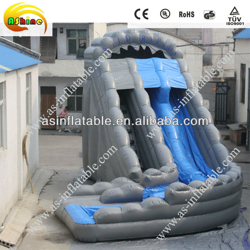 Coconut tree inflatable bouncy castle with water slide