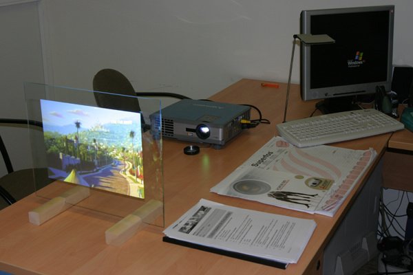 (熱い販売) richtechウィンドウディスプレイ背面に透明ホログラムホームシネマ用プロジェクタースクリーン仕入れ・メーカー・工場