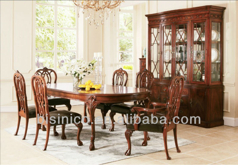 Noble y elegante madera mesa de comedor silla de w elÃptica ...